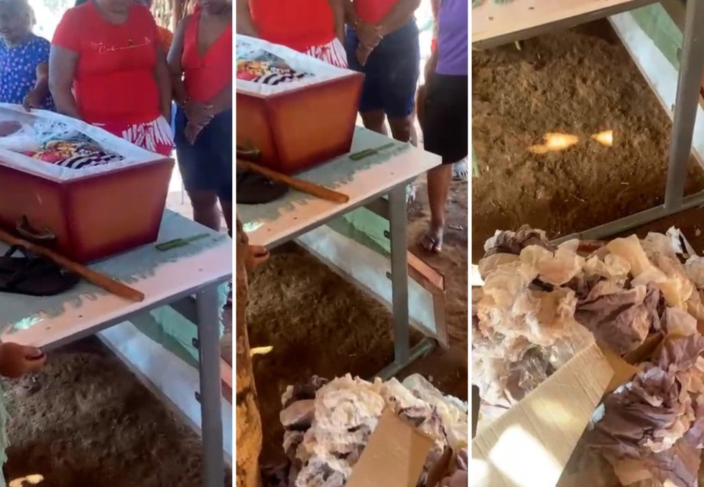 Família prepara enterro de idosa indígena e recebe corpo de funerária em caixão repleto de lixo: ‘Falta de respeito’, diz genro