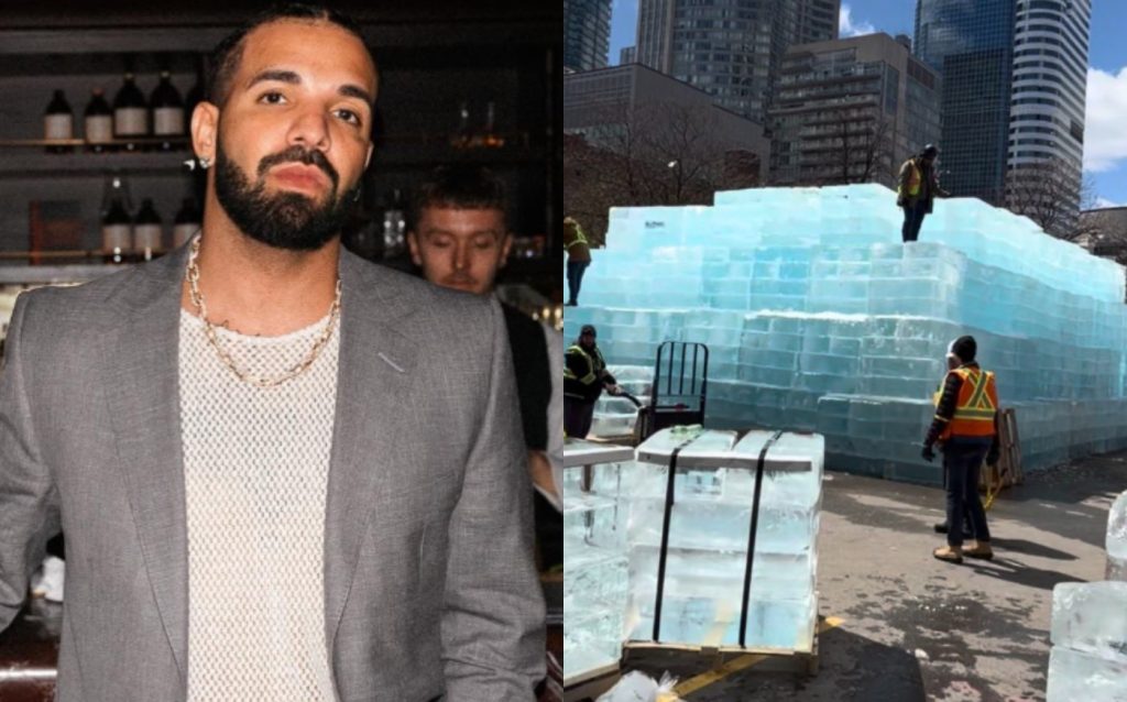 Drake instala ‘palácio de gelo’ no Canadá para divulgar álbum e bombeiros intervêm por segurança