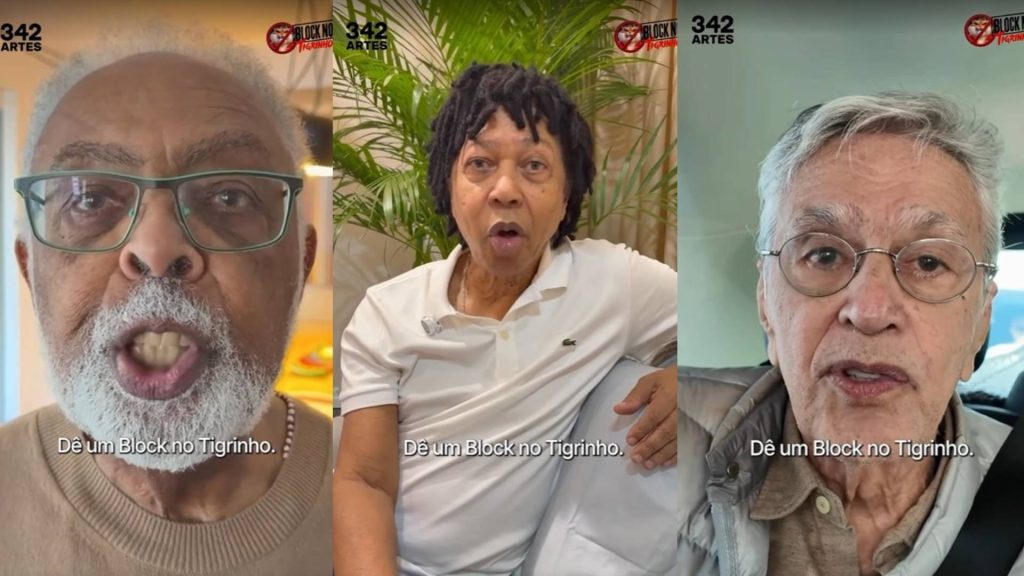 Gilberto Gil, Luisa Arraes, Caetano Veloso e mais artistas participam de campanha contra ‘jogo do tigrinho’