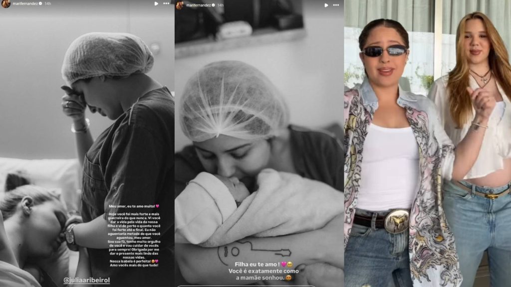 Nasce 1ª filha de Mari Fernandez e Julia Ribeiro; cantora enaltece mulher: ‘Não aguentaria metade do que aguentou’